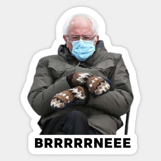 Bernie's Mittens Sanders Meme Sticker by gillys